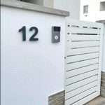 Hausnummer Anthrazit Matt RAL 7016 12