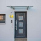 Gelb Hausnummer 14 Hochglanz