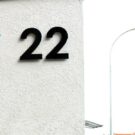 Schwarz Hochglanz Hausnummer 22