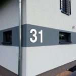 Hausnummer Weiß Hochglanz 5 mm Acryl