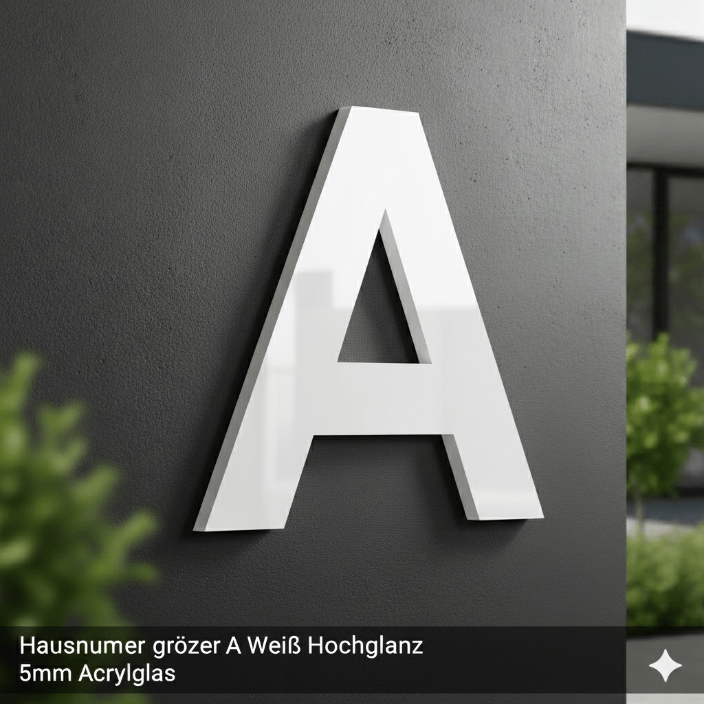 Buchstaben Weiß Acrylglas Hochglanz
