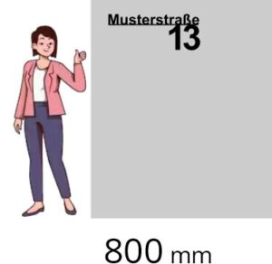 80 cm x 31 cm x 0,5 cm